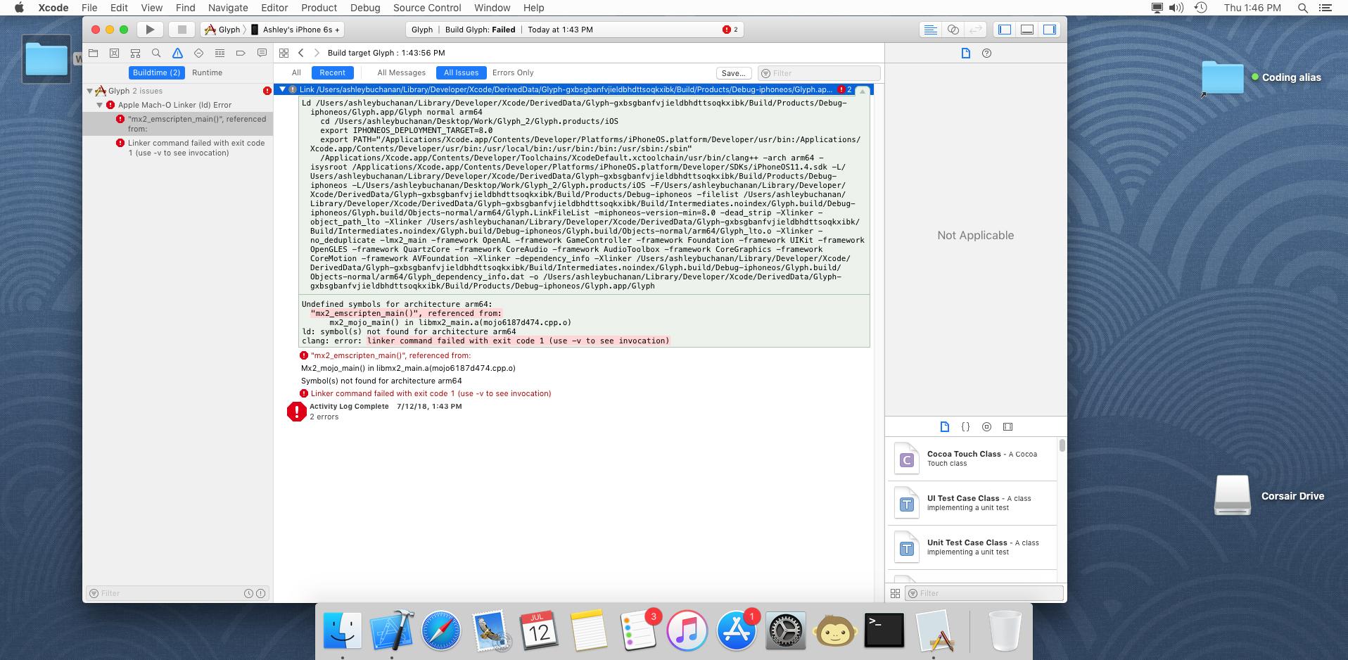 ios xcode build failure